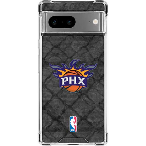 NBA Phoenix Suns Dark Rust Google Pixel 7a Clear Case